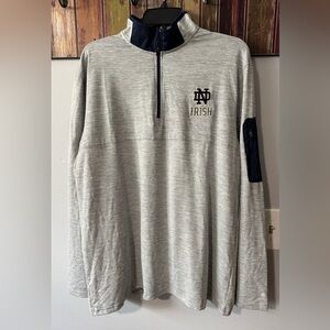 COLOSSEUM NOTRE DAME FIGHTING IRISH SPRINT LONG SLEEVE QTR ZIP PULLOVER nwt